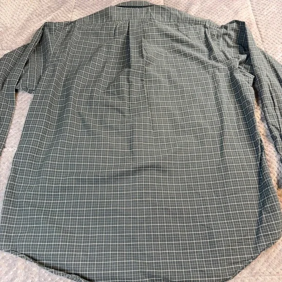 Ralph Lauren Blake Mens Large Green Windowpane Check Button Down Shirt - Picture 7 of 8